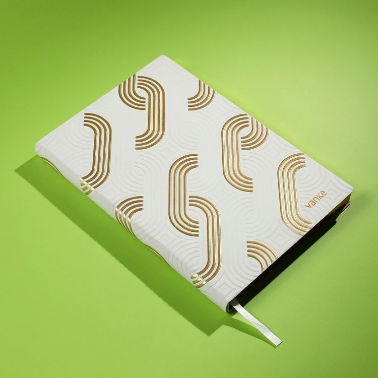 Notebook de listras de ouro